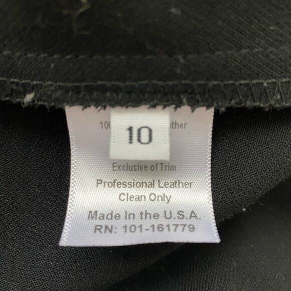 VTG illia Hybrid Leather Jacket Women Sz 10 Black Raw Hem Fairy Grunge Goth USA - Picture 9 of 10